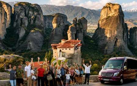 Atene: Escursione di un giorno a Meteora in inglese/spagnolo e tramonto maestoso