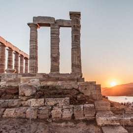Tour privato con guida autorizzata al tramonto a Sounio e sulla Riviera Ateniese