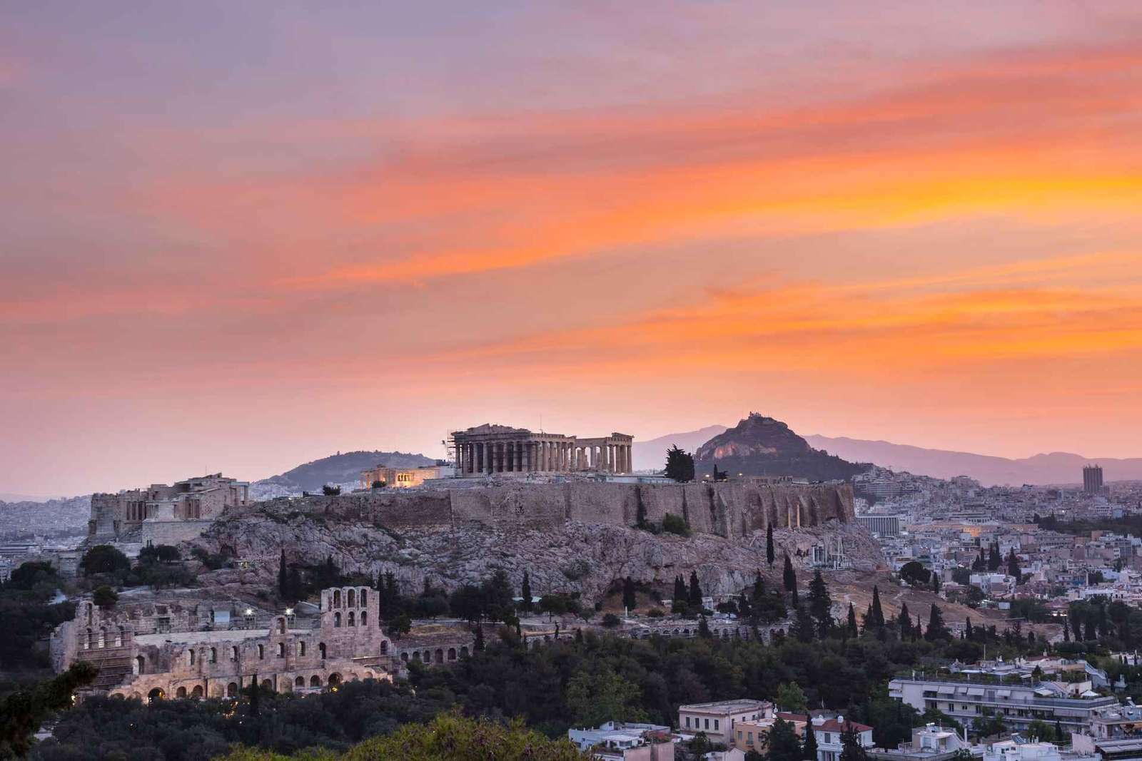 Atene: tour al tramonto dell'Acropoli e del Partenone