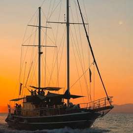 Crociera con cena al tramonto: sosta per nuotare, drink e cena a bordo