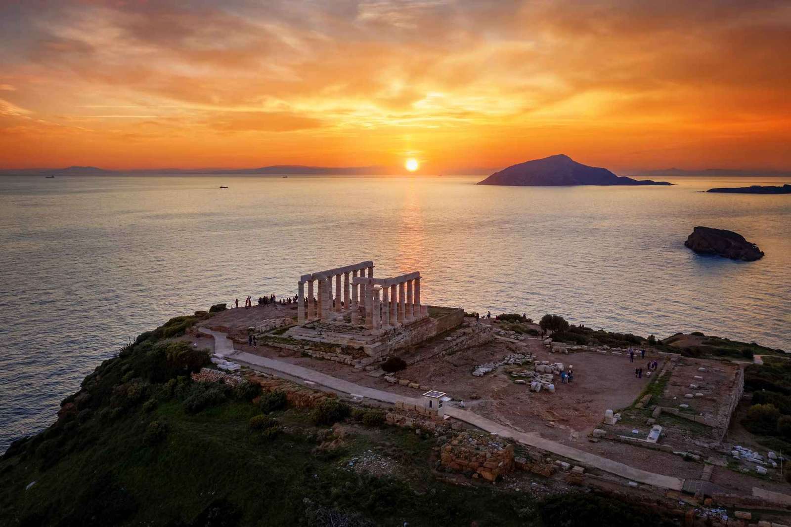 Tour privato con guida autorizzata al tramonto a Sounio e sulla Riviera Ateniese