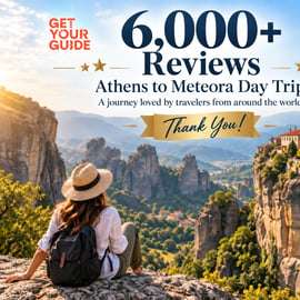Atene: Escursione di un giorno a Meteora in inglese/spagnolo e tramonto maestoso
