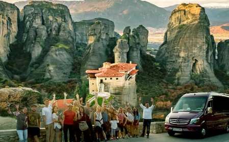 Atene: Escursione di un giorno a Meteora in inglese/spagnolo e tramonto maestoso