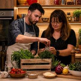 Cucina come un greco in una lezione di cucina nel cuore di Atene