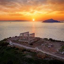 Tour privato con guida autorizzata al tramonto a Sounio e sulla Riviera Ateniese